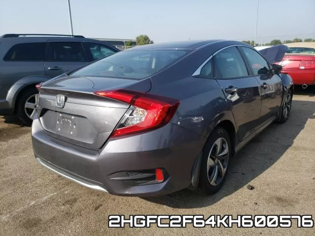 2HGFC2F64KH600576 фото 5