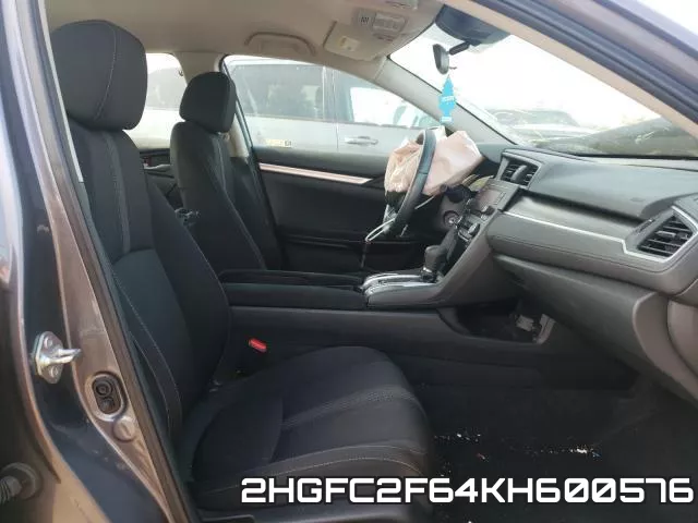 2HGFC2F64KH600576 фото 6