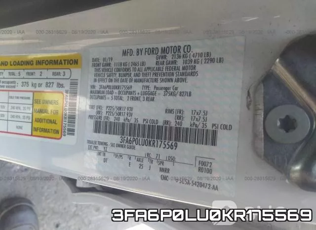 3FA6P0LU0KR175569 фото 10