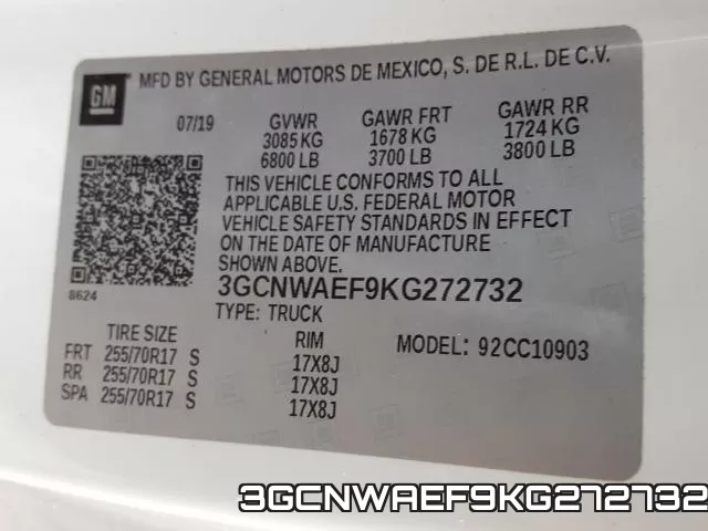 3GCNWAEF9KG272732 фото 2