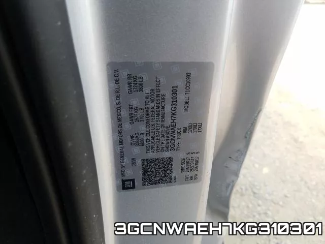 3GCNWAEH7KG310301 фото 2