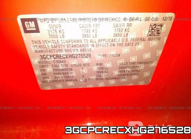 3GCPCRECXHG276528 фото 10