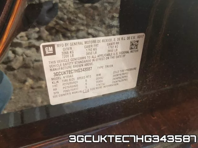 3GCUKTEC7HG343587 фото 2