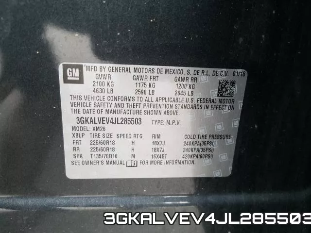 3GKALVEV4JL285503 фото 2