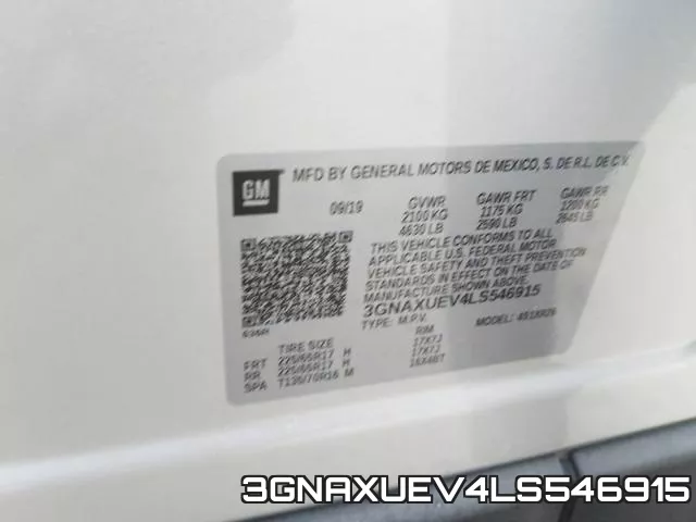 3GNAXUEV4LS546915 фото 2