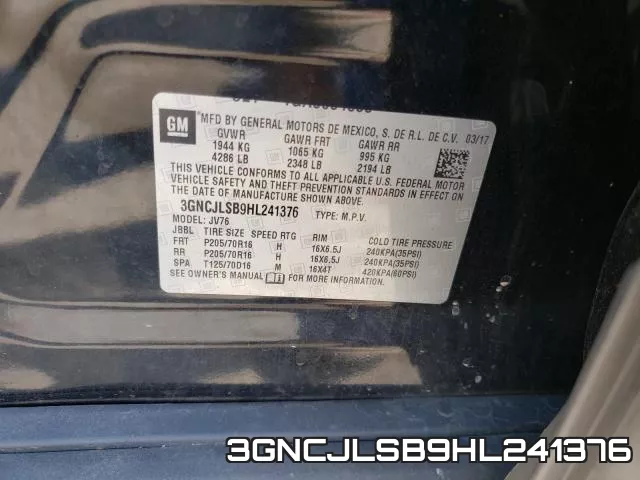 3GNCJLSB9HL241376 фото 2