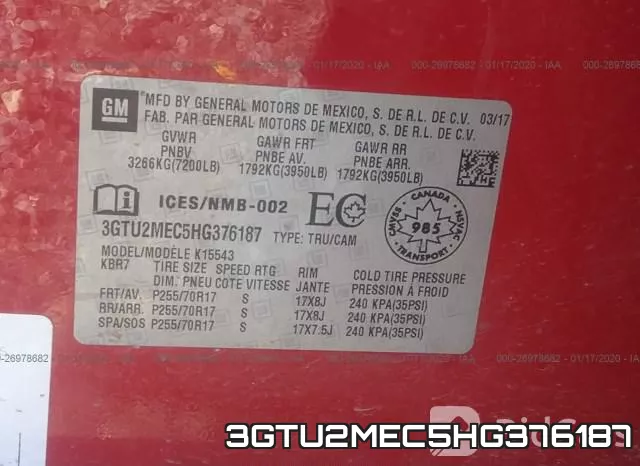3GTU2MEC5HG376187 фото 10