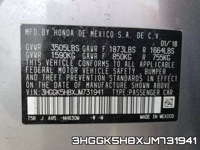 3HGGK5H8XJM731941 фото 2