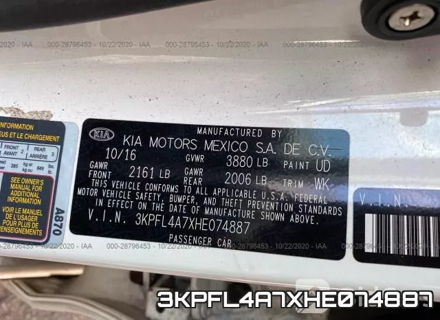 3KPFL4A7XHE074887 фото 10
