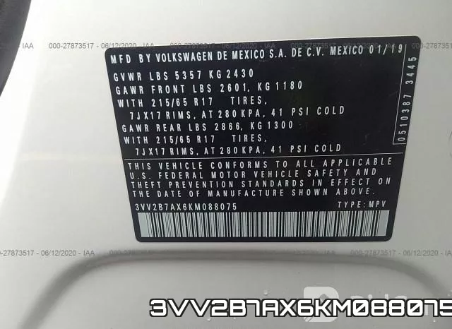 3VV2B7AX6KM088075 фото 10