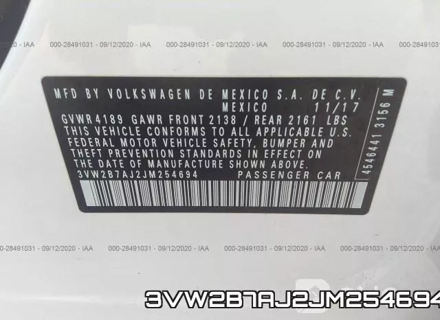 3VW2B7AJ2JM254694 фото 9
