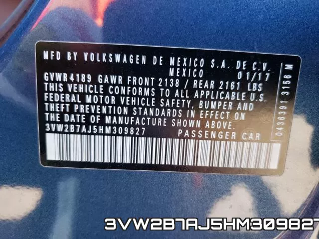 3VW2B7AJ5HM309827 фото 2