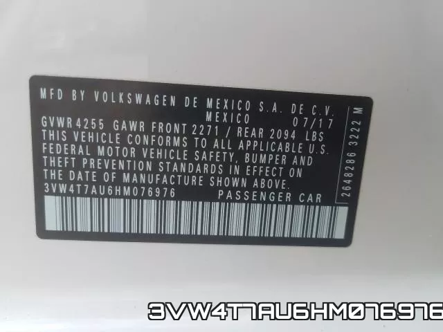 3VW4T7AU6HM076976 фото 2