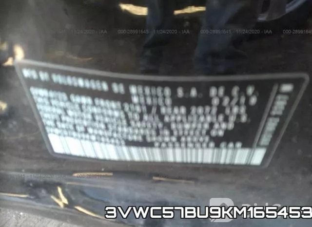 3VWC57BU9KM165453 фото 10