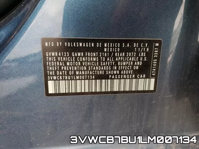 3VWCB7BU1LM007134 фото 2