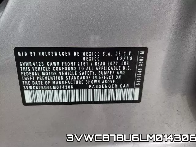 3VWCB7BU6LM014306 фото 2