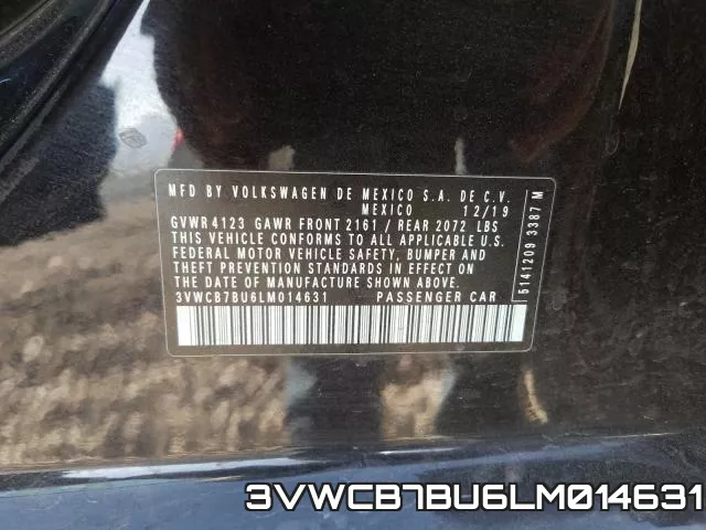3VWCB7BU6LM014631 фото 2