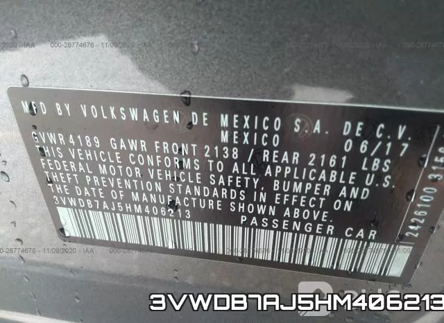 3VWDB7AJ5HM406213 фото 10