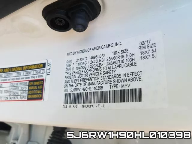 5J6RW1H90HL010398 фото 2