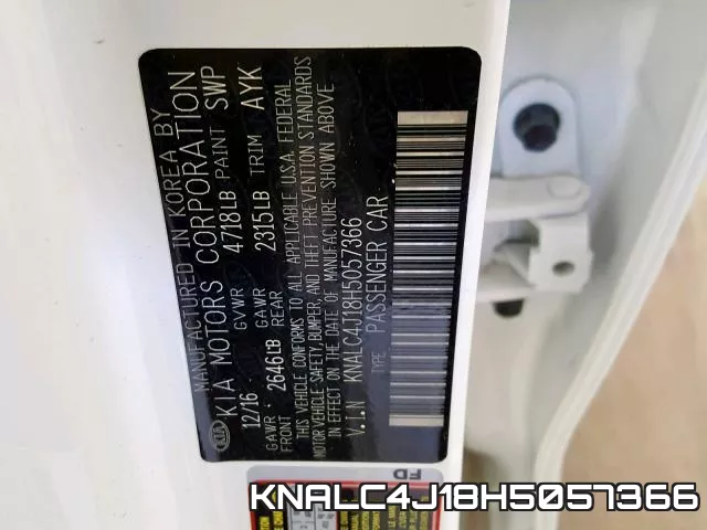 KNALC4J18H5057366 фото 2