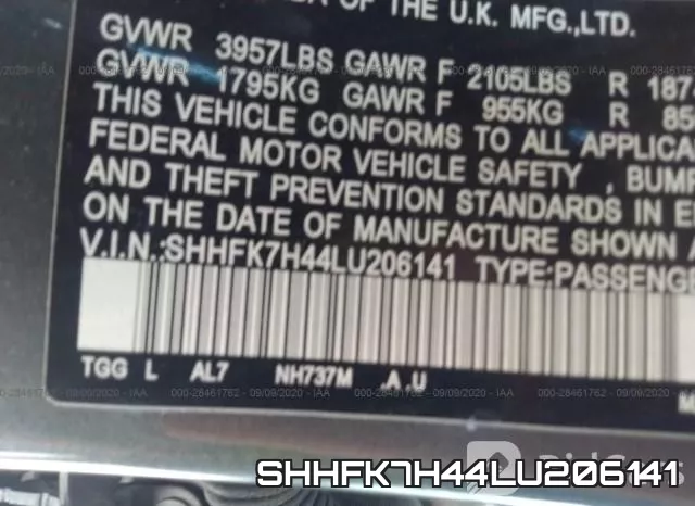 SHHFK7H44LU206141 фото 10