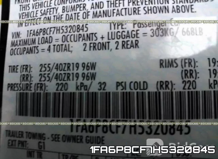 1FA6P8CF7H5320845 фото 10