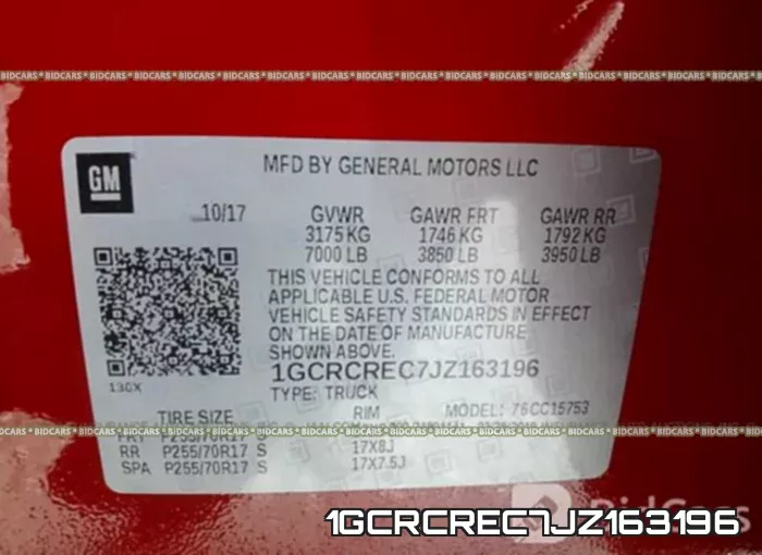 1GCRCREC7JZ163196 фото 10