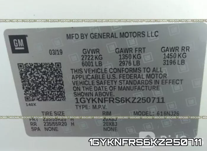 1GYKNFRS6KZ250711 фото 9
