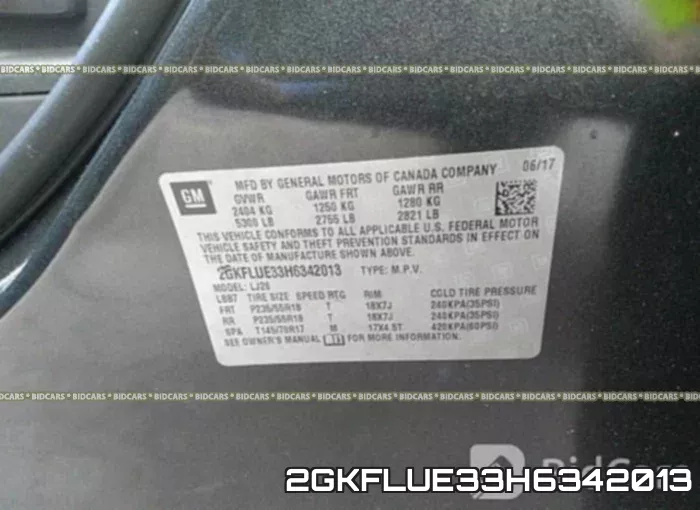 2GKFLUE33H6342013 фото 10