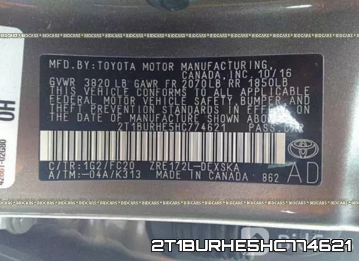 2T1BURHE5HC774621 фото 10