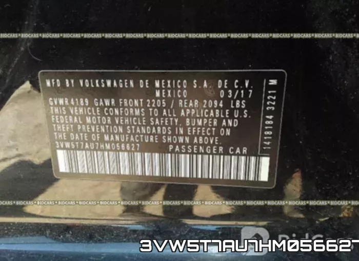 3VW5T7AU7HM056627 фото 10
