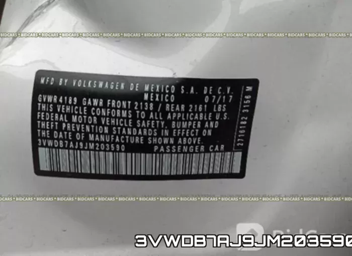 3VWDB7AJ9JM203590 фото 10