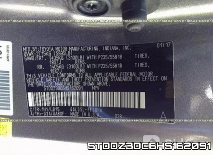 5TDDZ3DC6HS162091 фото 9