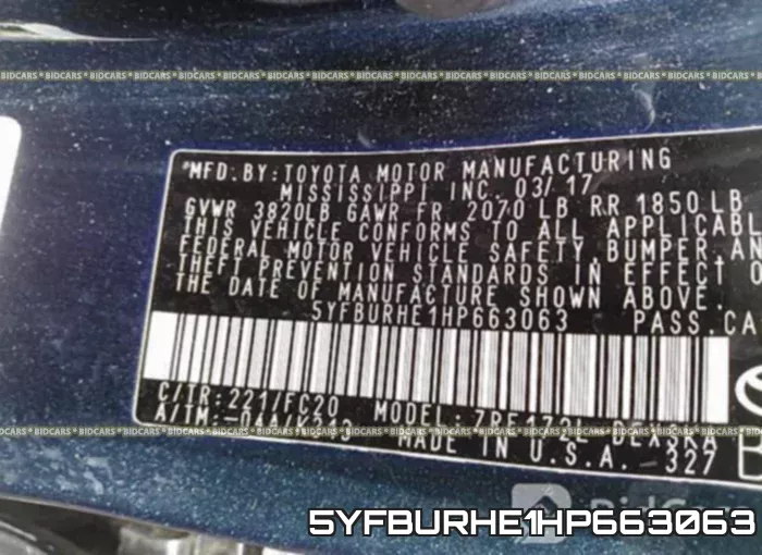 5YFBURHE1HP663063 фото 10