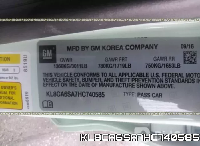 KL8CA6SA7HC740585 фото 10