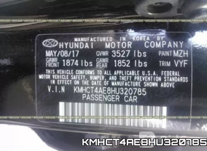 KMHCT4AE8HU320785 фото 10
