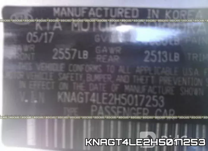 KNAGT4LE2H5017253 фото 10