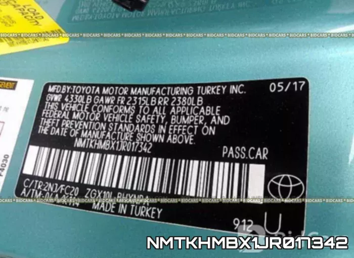 NMTKHMBX1JR017342 фото 10