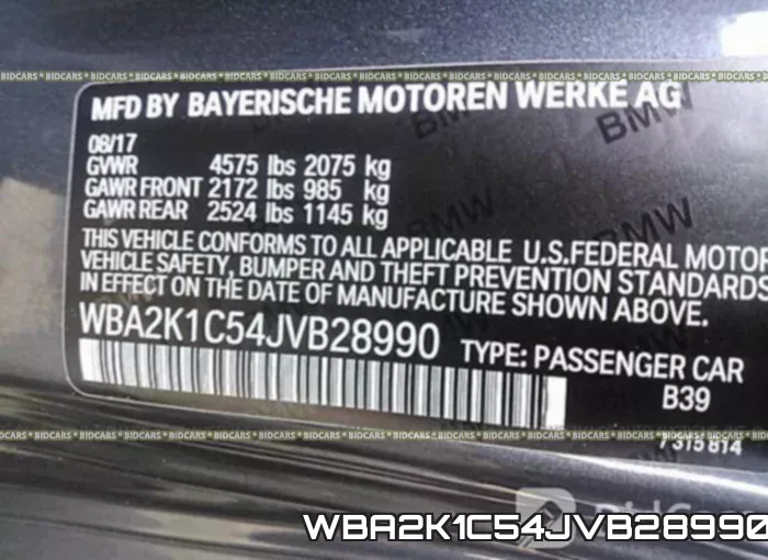 WBA2K1C54JVB28990 фото 10