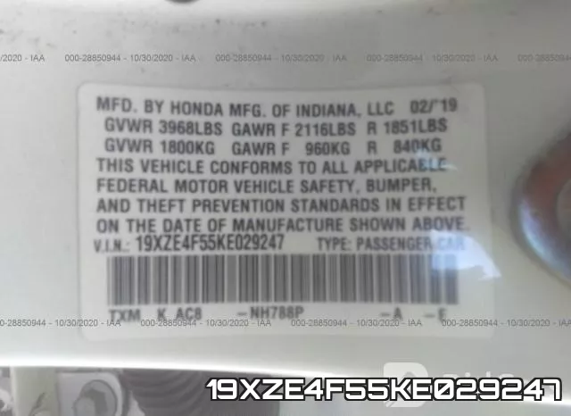 19XZE4F55KE029247 фото 10
