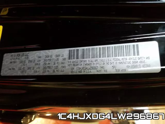 1C4HJXDG4LW296867 фото 2