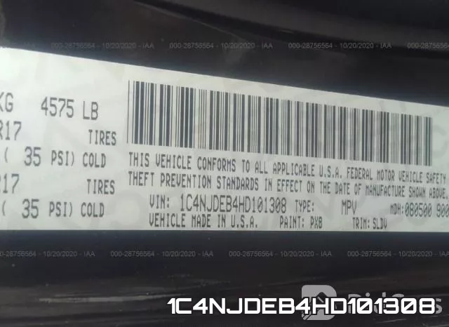 1C4NJDEB4HD101308 фото 10
