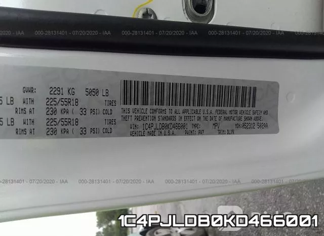1C4PJLDB0KD466001 фото 10