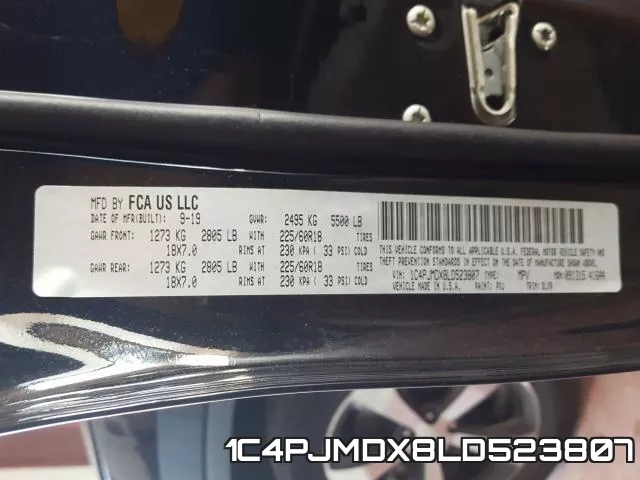 1C4PJMDX8LD523807 фото 2