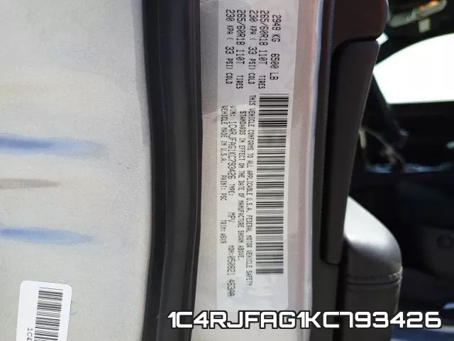 1C4RJFAG1KC793426 фото 2