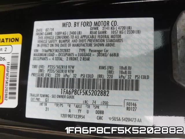 1FA6P8CF5K5202882 фото 2