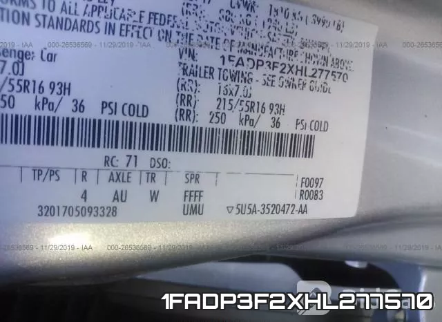 1FADP3F2XHL277570 фото 10