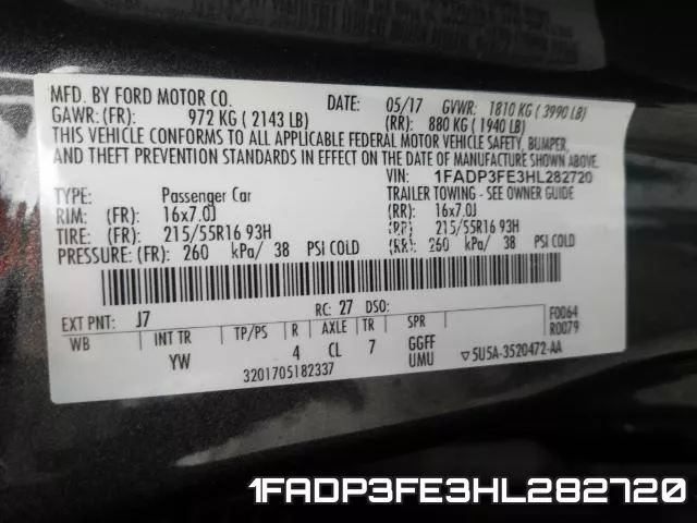1FADP3FE3HL282720 фото 2