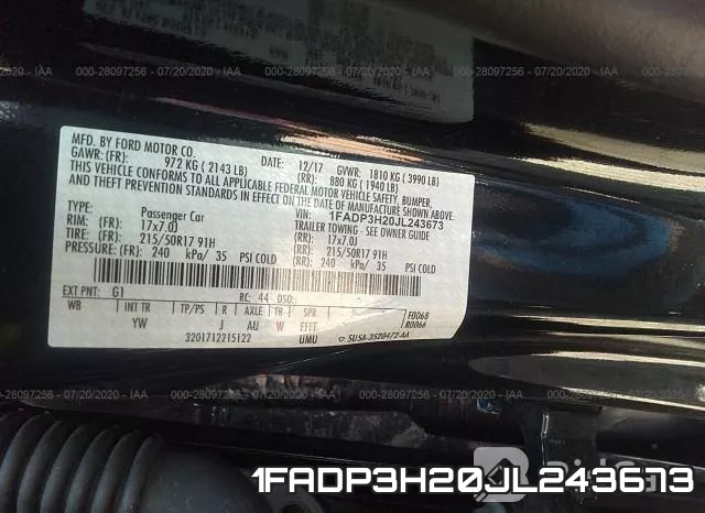 1FADP3H20JL243673 фото 10