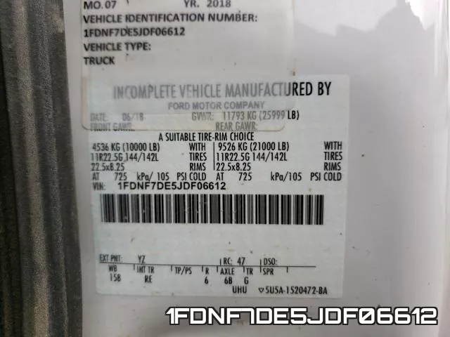 1FDNF7DE5JDF06612 фото 2